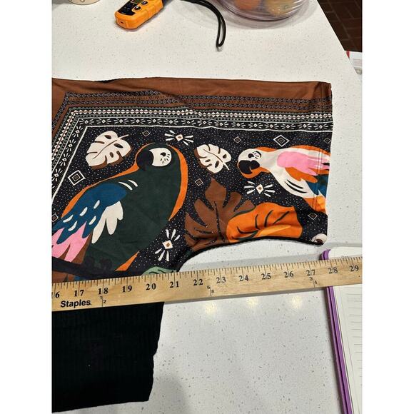 Blue steel Women’s Top Cropped Kimono Sleeves open back XL Retro Y2K Hippie Boho - Picture 7 of 9